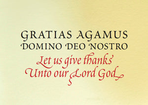 Gratias Agamus Mass Card