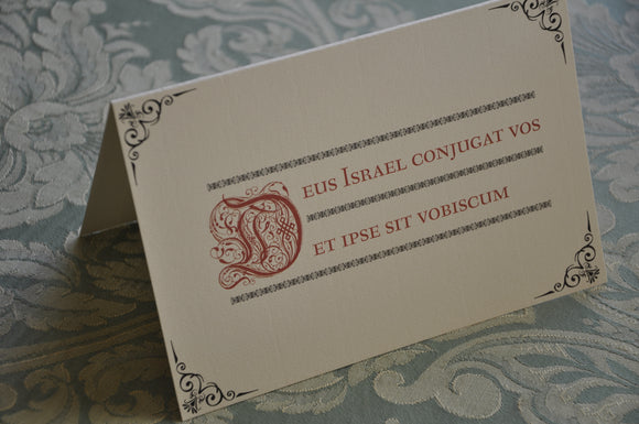 Deus Israel Conjugat Vos (Wedding Card)