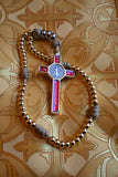 ANCILLA DOMINI: Brass and Paracord St Benedict Rosary