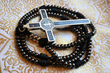 REGINA SACRATISSIMI ROSARII: 15 Decade Brass and Paracord St Benedict Rosary