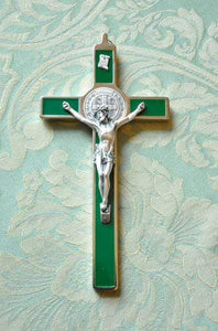 Cross Germoglio Enamelled St Benedict Crucifix