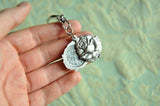Cross Germoglio Antique Silver Roses St Benedict Medal Keychain