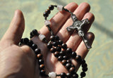Rosary Venerable Bede's AURORA: Handmade Rosary with Connemara Marble Beads