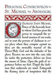 Prayer Card The Cenacle Press at Silverstream Priory Consecration of a Soul to Saint Michael the Archangel