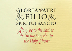 Gloria Patri Mass Card