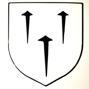 Decal The Cenacle Press at Silverstream Priory Holy Nails Medieval Shield Decal