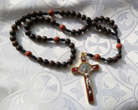 IGNIS ET AESTUS: Handmade Rosary with Red Jasper Beads