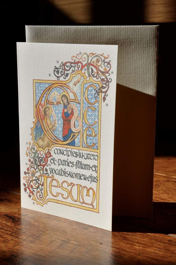 Greeting Card The Cenacle Press at Silverstream Priory Illuminated Annunciation Christmas Card