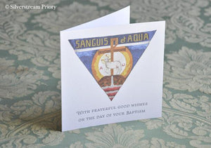 Greeting Card The Cenacle Press at Silverstream Priory Lamb of God Baptism Card