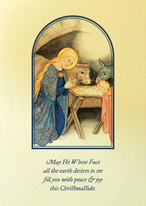 Greeting Card The Cenacle Press at Silverstream Priory Nativity Window Christmas Card
