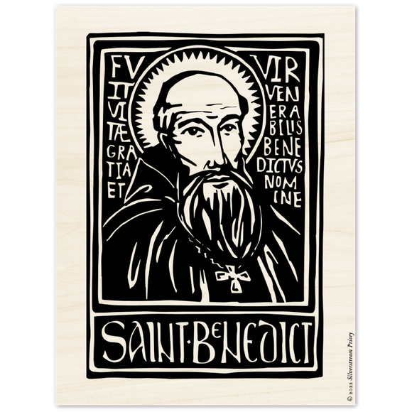 Saint Benedict Wood Panel Print
