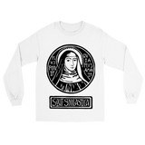 Print Material Gelato White / S Saint Scholastica Longsleeve T-shirt (Unisex) c32b31cc-e612-4e92-9f35-6d318611e653
