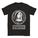Print Material Gelato Black / S Saint Scholastica T-shirt (Unisex) 5d5263d5-20cf-49d1-a58d-60eb6d7b1422