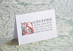 Greeting Card The Cenacle Press at Silverstream Priory Servants of the Lord Ordination Card