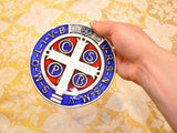 Medal Germoglio Silver Enameled Saint Benedict Medals