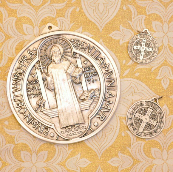 Medal Germoglio Silver Saint Benedict Medals