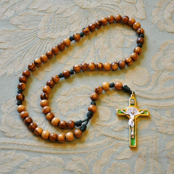 Rosary Venerable Bede's URBS BEATA: Olive Wood Rosary SQ8360320